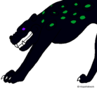 Dibujo Estatua Jaguar pintado por came