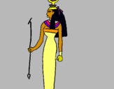 Dibujo Hathor pintado por gingo