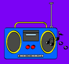 Dibujo Radio cassette 2 pintado por freski