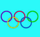 Dibujo Anillas de los juegos olimpícos pintado por kattie