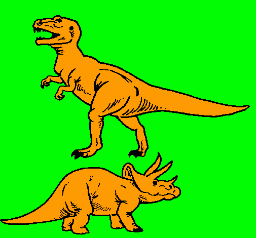 Triceratops y tiranosaurios rex