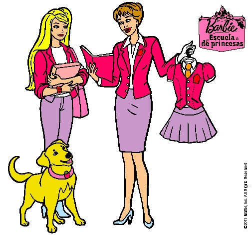 Barbie con su profesora