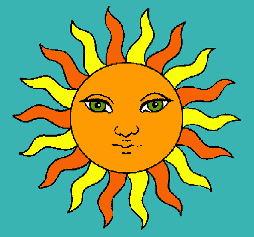 Dibujo Sol pintado por MARIIANA
