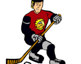 Dibujo Jugador de hockey sobre hielo pintado por Julinio32