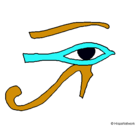 Dibujo Ojo Horus pintado por div