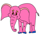 Dibujo Elefante feliz pintado por veneziaa