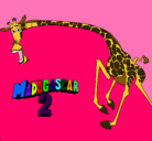 Dibujo Madagascar 2 Melman 2 pintado por miia