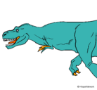 Dibujo Tiranosaurio rex pintado por santyydario