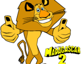 Dibujo Madagascar 2 Alex pintado por crack