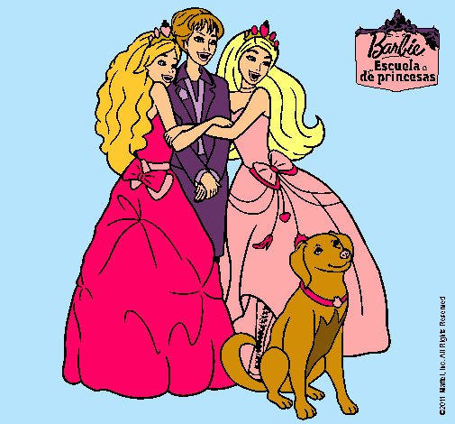 Dibujo Barbie feliz, es princesa pintado por bOqashulaz
