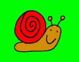 Dibujo Caracol 4 pintado por bchbshjkd