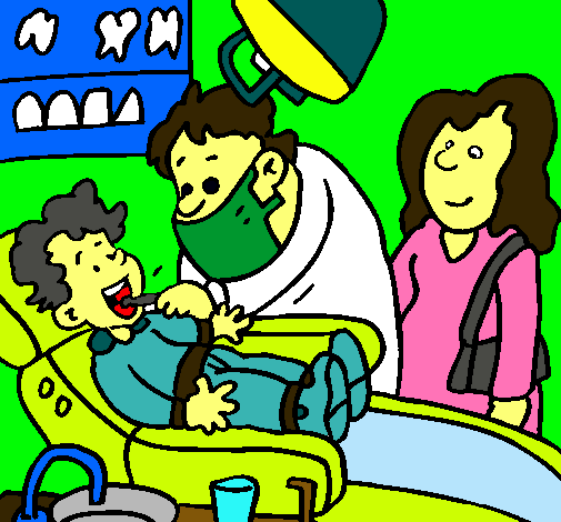 Niño en el dentista