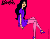 Dibujo Barbie sentada pintado por beronica