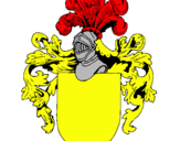 Dibujo Escudo de armas y casco pintado por tron