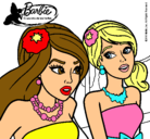 Dibujo Barbie y su amiga pintado por martiti