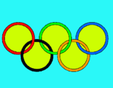 Dibujo Anillas de los juegos olimpícos pintado por pablo9