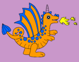 Dibujo Dragón alegre II pintado por  naranjo