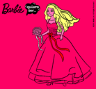 Dibujo Barbie vestida de novia pintado por maaria