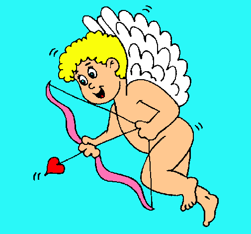 Cupido con grandes alas