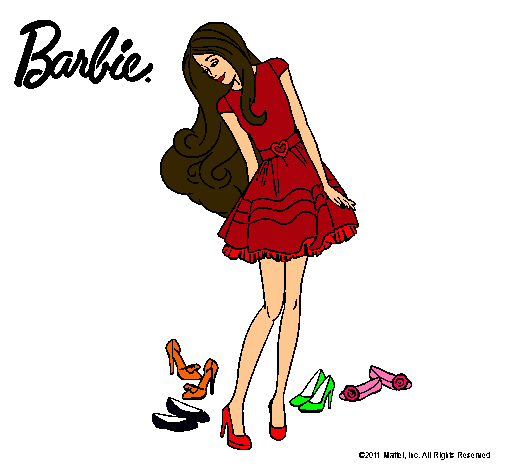 Barbie y su colección de zapatos