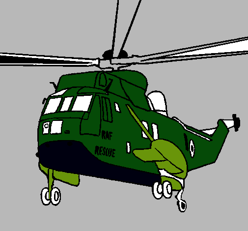 Dibujo Helicóptero al rescate pintado por Monse