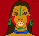 Dibujo Mujer maya pintado por amalia