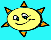 Dibujo Sol sonriente pintado por ioio