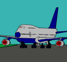 Dibujo Avión en pista pintado por ale1445