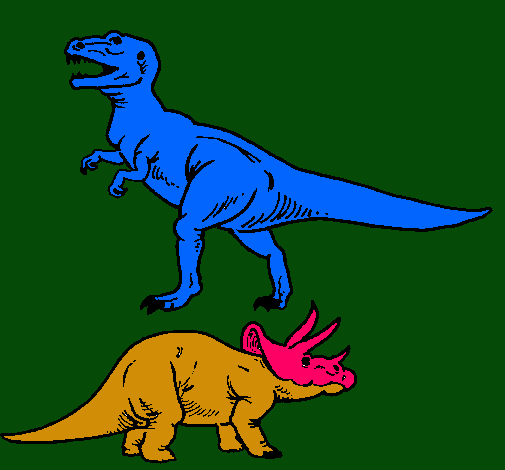 Triceratops y tiranosaurios rex