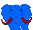 Dibujo Elefante africano pintado por brujitax