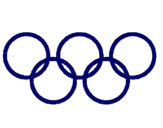 Dibujo Anillas de los juegos olimpícos pintado por ashlie