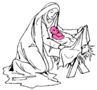 Dibujo Nacimiento del niño Jesús pintado por Rdiaz