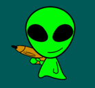 Dibujo Alienígena II pintado por io15