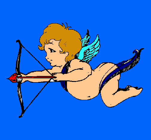 Dibujo Cupido volando pintado por MARIIANA