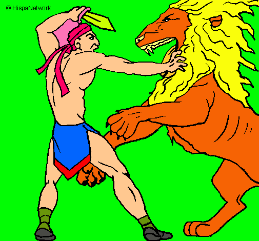 Gladiador contra león