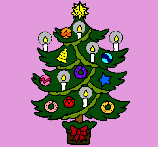 Árbol de navidad con velas