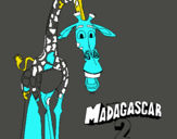 Dibujo Madagascar 2 Melman pintado por monserrath1