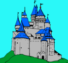 Dibujo Castillo medieval pintado por ventormenta