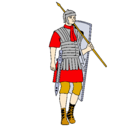 Dibujo Soldado romano pintado por valentinyo