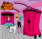 Dibujo Barbie delante del armario pintado por alondriz