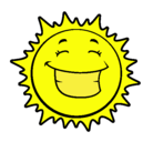 Dibujo Sol sonriendo pintado por fghjk