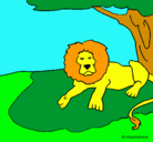 Dibujo Rey león pintado por terenator