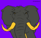 Dibujo Elefante africano pintado por amalia