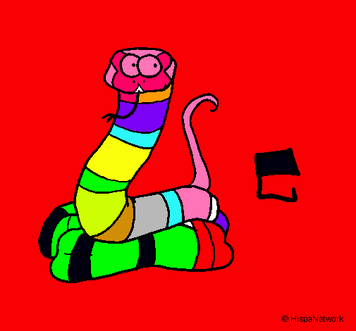 Dibujo Serpiente pintado por poseso