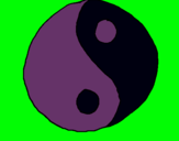 Dibujo Yin yang pintado por panete