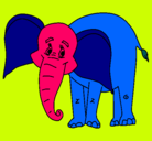 Dibujo Elefante feliz pintado por sayo2007