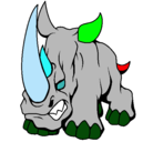 Dibujo Rinoceronte II pintado por Tino