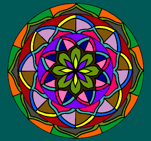 Dibujo Mandala 6 pintado por MARIIANA