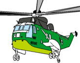 Dibujo Helicóptero al rescate pintado por dasa