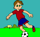 Dibujo Jugar a fútbol pintado por Misiami